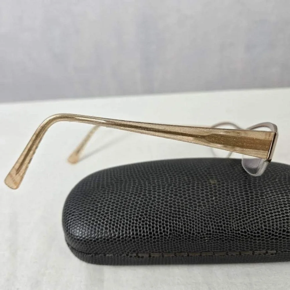 Carmen Marc Valvo Bronze Semi Rimless Eyeglass Frames with Case CV147 Made Japan